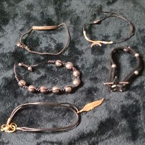 $5🧨 5 Black Braided Bracelets